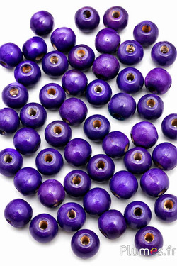 Holzperlen - Ø 10 mm - violett